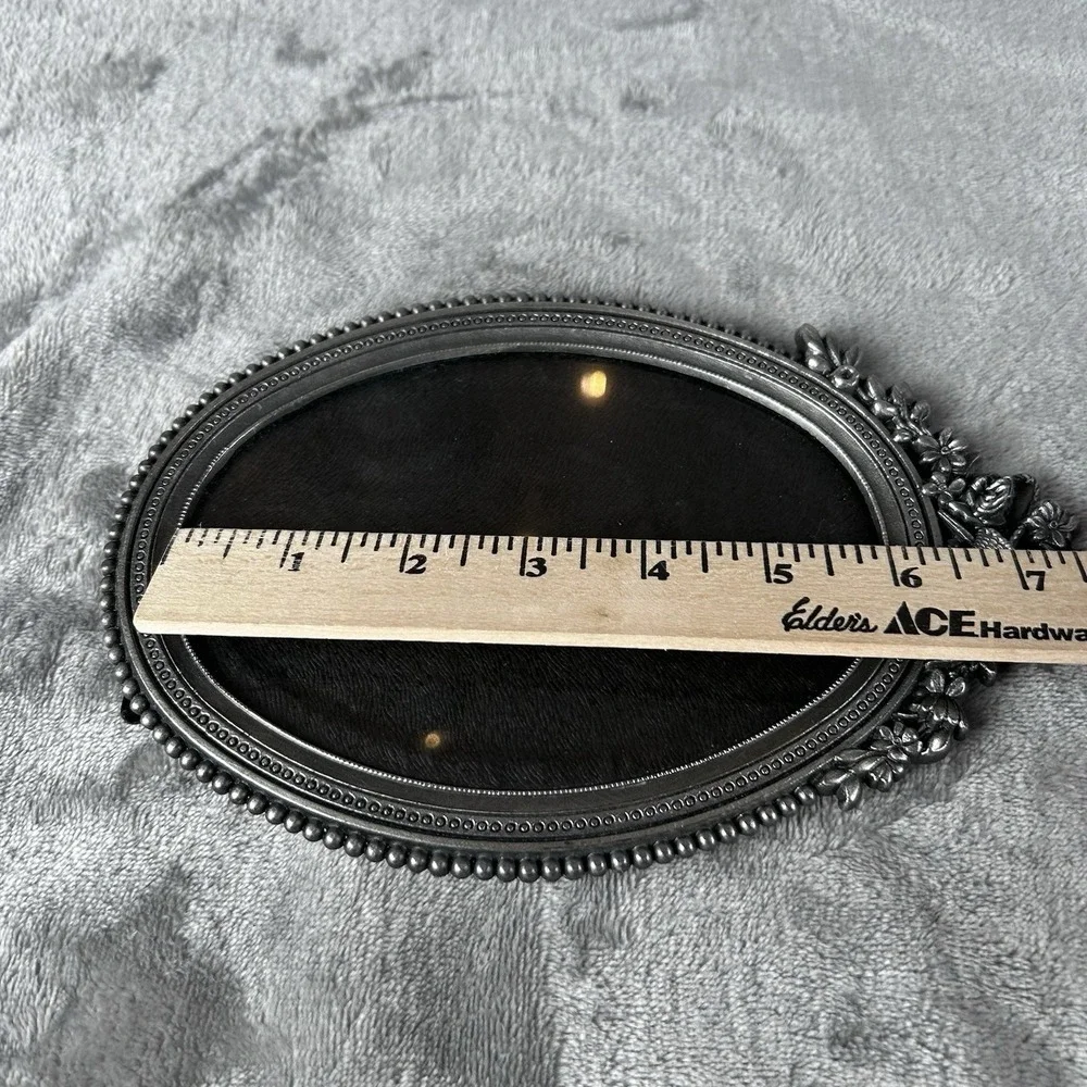 Vintage Silver Oval Floral‎ Frame For Silhouette 4.25 X 6.5 Inches Victorian